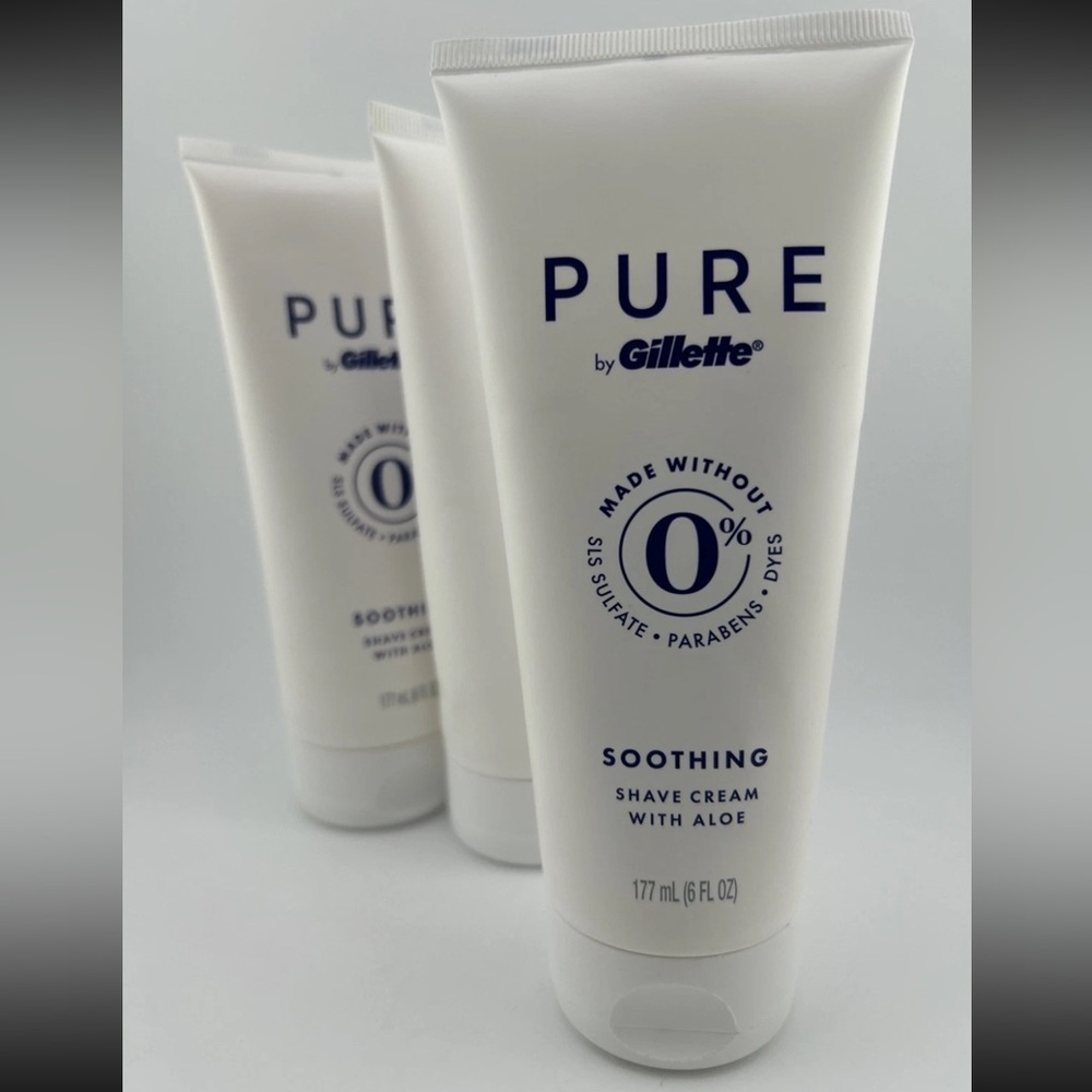 Pure by Gillette Soothing Shave Cream with Aloe (3-Pack) - Picture 2 of 4